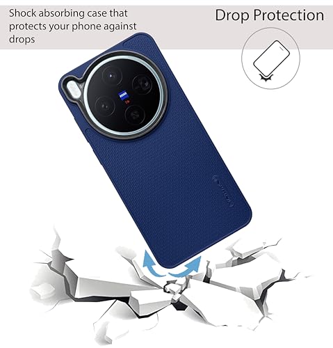 Image of NIUKIN Grip Guard Case for Vivo X300 5G | Camera Ring | Shockproof Scratchproof Cover (Titanium Blue)