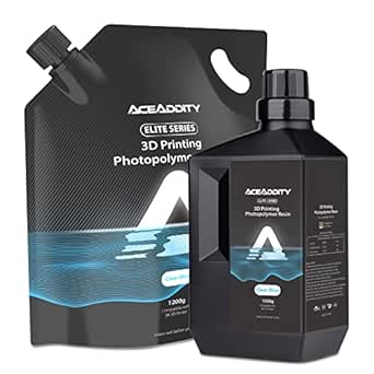 Aceaddity ABS-Like Pro Printer Resin - Résine Photopolymère Standard à Séchage UV 405nm, Dureté et Résistance, Haute Précision et Non Cassante (Noir, 6KG