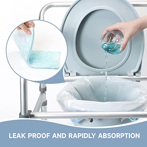 Commode Liners With Absorbent Pads Pack Of 30 Portable Toilet Bags With Gel For Bedside Commode Chair Bucket, Camping Toilet- Leakproof, Universal Fit #TOP4