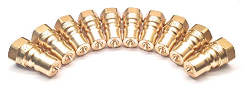 Carpet Cleaning Machine Male Coupler Connector 10 Pack 1/4" BSP - Viton Seals - Compatible with Prochem Carpet Cleaner