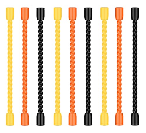 Image of 9PCS 4 Inch Silicone Cable Ties, Reusable Bendable Rubber Twist Ties