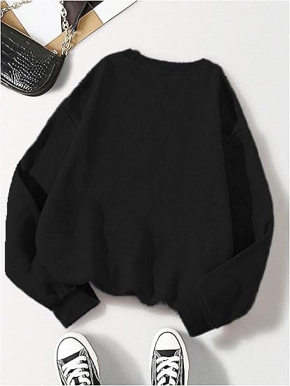 Cat Graphic Sweatshirts For Women Cute Long Sleeve Shirts I'm Fine Everything Is Fine Sweatshirt Pullover Crewneck Tops - Image 3