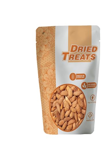 Image of Dried Treats Gurbandi Almonds 250 Grams with Rich Flavor, High Antioxidant Content, and Brain-Boosting Nutrition for Daily Vitality and Wellness |Packed with Energy to Support Kids' Learning, Adults' Productivity, and Elders' Strength