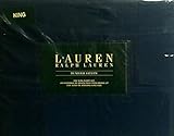 Ralph Lauren Lauren King Cadet Navy Blue Dunham Sateen Sheet Set