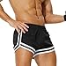 AIMPACT Men's Mesh Booty Shorts 3 Inch Quick Dry Lightweight Gym Workout Retro Athletic Running Short Shorts Black