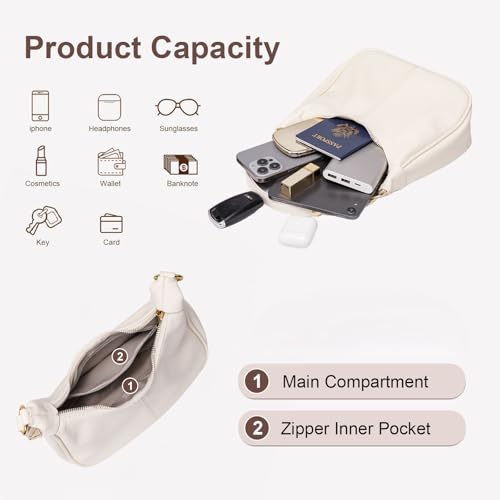 Small Hobo Bags for Women Crescent Retro Tote Handbags PU Leather Shoulder Bag 20253