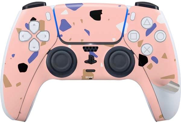 Skinit Decal Gaming Skin Compatible with PS5 Pro Bundle - Pink Terrazzo Design