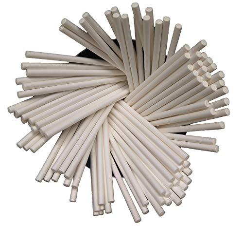 4-inch 100 ct. white lollipop sticks, food grade safe paper, for …