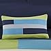 Mi Zone Cozy Comforter Set Geometric Stripes Vibrant Color Design All Season Bedding Matching Shams, Decorative Pillow, Full/Queen, Pipeline Navy, 4 Piece