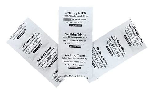 Ef-Chlor 400mg Fast-Dissolving Effervescent Sterilization Tablets | Disinfection for Water, Surfaces & Equipment | 1 Tablet Treats 100L Water | Pack of 64