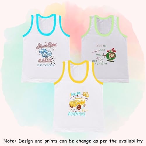 Image of TIXY Boys Cotton Sleeveless Vest Combo