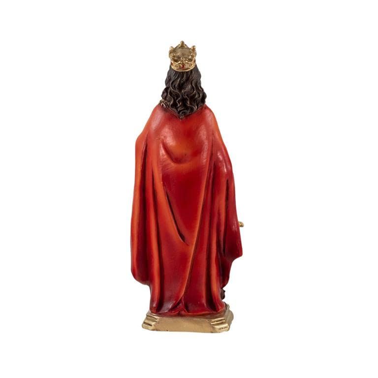Figura Santa Dimpna Resina Dipinta a Mano 20 cm