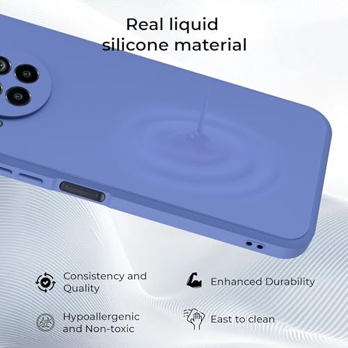 Image of A rtistque Liquid TPU Silicone Matte Shockproof Flexible with Camera Protection Soft Back Cover Case for Xiaomi Mi 10i 5G - Blue