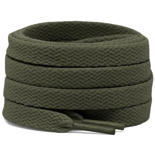 Image of DELELE 2 Pair Super Quality 24 Colors Flat Shoe laces 5 /16 inch Wide Shoelaces for Athletic Running Sneakers Shoes Boot Strings
