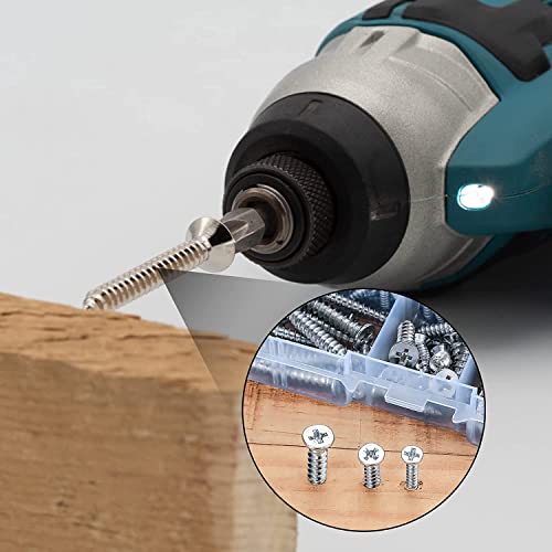 Juego de 800 Tornillos Autoperforantes M2 Acero Carbono Plateado miniatura 5