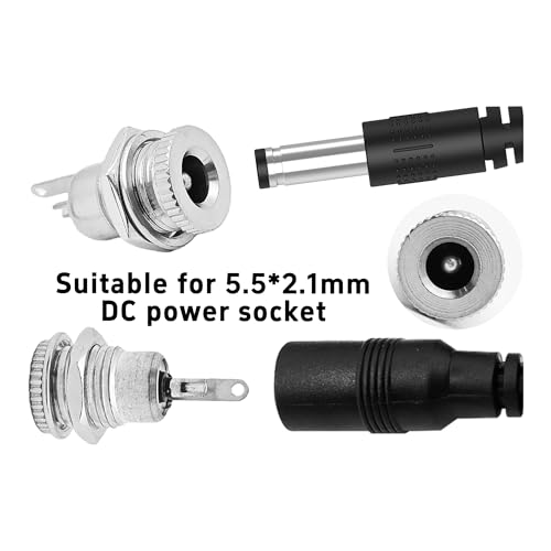 6 Conectores de Panel Pson DC-099 5.5mm x 2.5mm Hembra miniatura 5