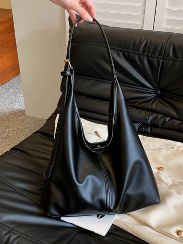 Image of Women's Large PU Leather Hobo Shoulder Bag