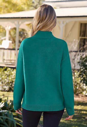 Image of MEROKEETY Women's Turtleneck Long Sleeve Sweater 2025 Fall Cozy Knit Loose Casual Trendy Pullover Tops Winter Clothes