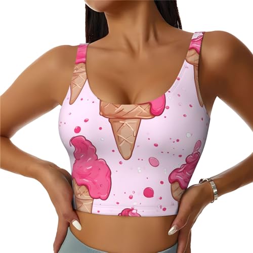Camiseta sin mangas para mujer de león rosa marca Mexpekil estilo deportivo