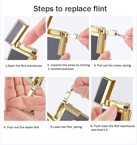 Encendedor de butano metálico tipo flip con doble llama miniatura 5