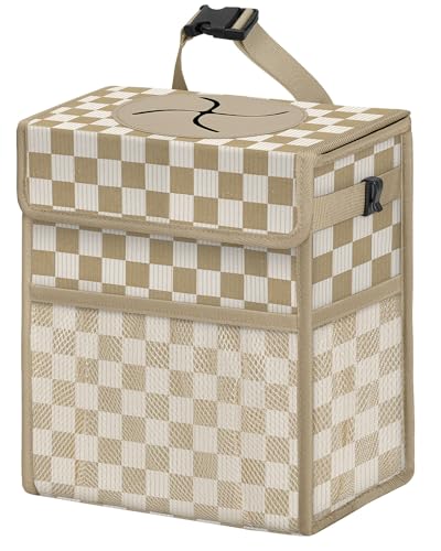 HORJONES Corduroy Car Trash Can