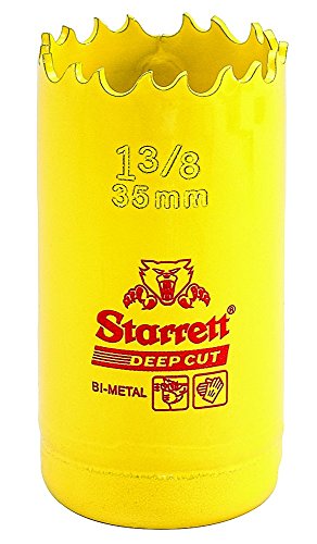 Starrett dch035 - Crown Perf. Bimetal Deep Cut 35 mm. Diam, Yellow