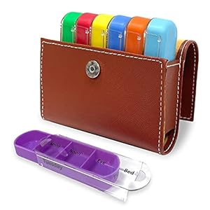 Wekelijkse reis-pillendoseerder, PTN medicijndoseerder, 28 roosters, 7 dagen, 4 keer per dag, wekelijkse pillendoos met…