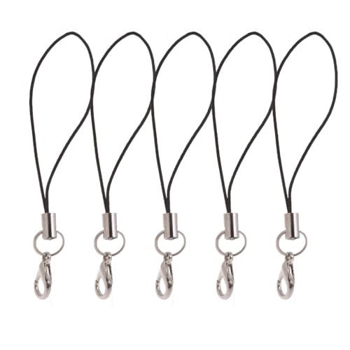 xbiez 5Pcs Anti-lost Lanyard String Universal Nylon Lanyard Strap with Lobster Clasp for USB Flash Drive MP3 Wireless Earphone, Nylon