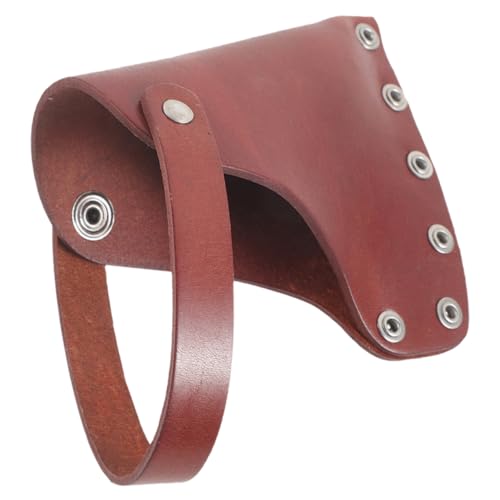 jojofuny Axe Head Protection Sleeve Reusable Axe Cover for Hiking Hunting Durable Leather