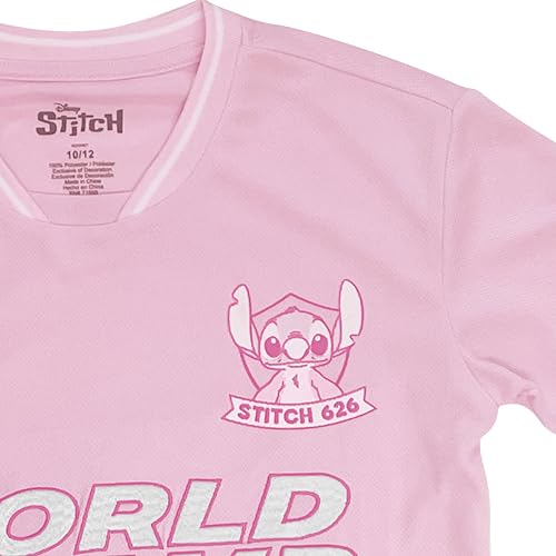 Image of Disney Lilo & Stitch Girls Soccer Jersey Sports Graphic Shirt Soccer Fan Athletic Apparel
