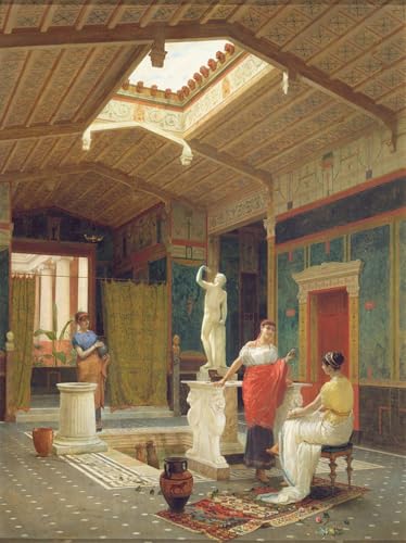 Cuadro un interno pompeiano del Bazzani lienzo de 60x90cm para inspirar tu oficina diana