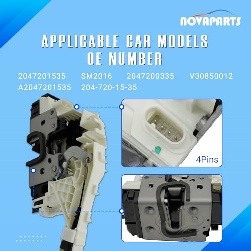 Image of NOVAPARTS Front Left Driver Side Door Lock Actuator for Mercedes-Benz C300 C350 C63 AMG E350 E550 E63 AMG GLK350 W204 W212 Replaces # 2047201535 A2047201535