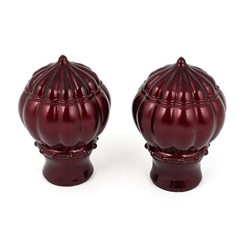 Aexit 2pcs Dark Red Plastic Drapery Curtain Rod Ends Caps Finials for 27mm Dia Pole (735add34c11f6b9508470841638ec8bb)