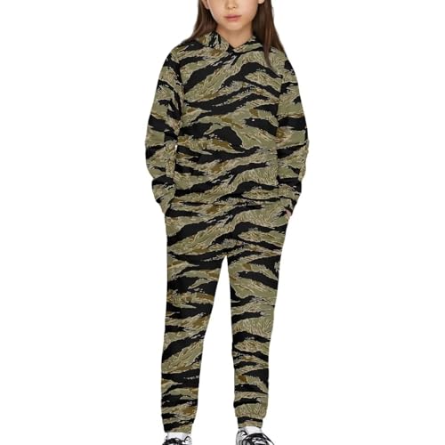 Boys Girls Thin Winter Hoodie Sets Trendy Sport Clothing Graphic Hooded Sweatshirt Sets for Kids 6-14 Years2