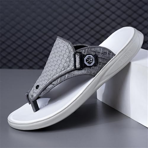 Men's Flip Flops Open Toe Leather Slides Comfort Casual Outdoor Slippers Summer Fisherman Slip On Sandals for Men2