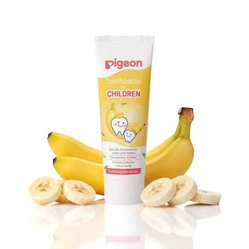 Image of Pigeon Children Orange Toothpaste 45 g | Gentle Daily Oral Care for Kids | pH-Balanced Formula | Mild Orange Flavour
