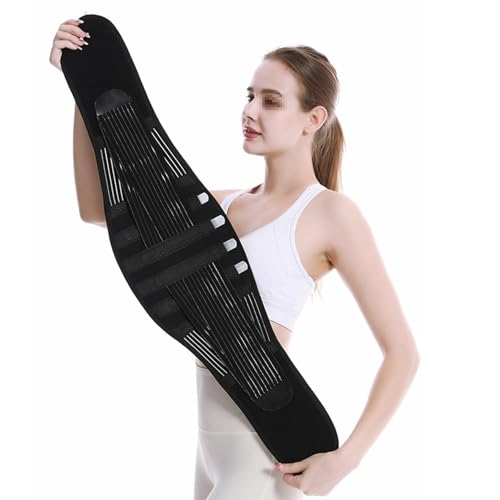 Faja Lumbar con Magnetoterapia Faja Autocalentable para Cintura Y Abdomen con 25 Imanes Que Liberan Calor Descompresión Lumbar para Hombres Y Mujeres para Hernia Discal Y Ciática(Black,XXL)