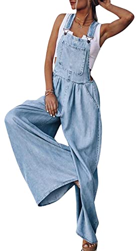 loveimgs Women's Ripped Denim Overalls Jumpsuit