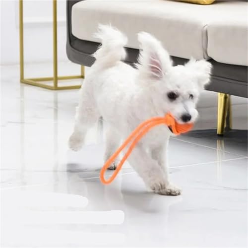 Balle d'entraînement pour chien en coton durable interactive bleue