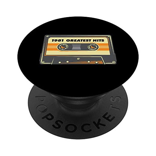 Nacido en 1981 - Cinta de casete vintage - 40 cumpleaños PopSockets PopGrip: Agarre intercambiable para Teléfonos y Tabletas