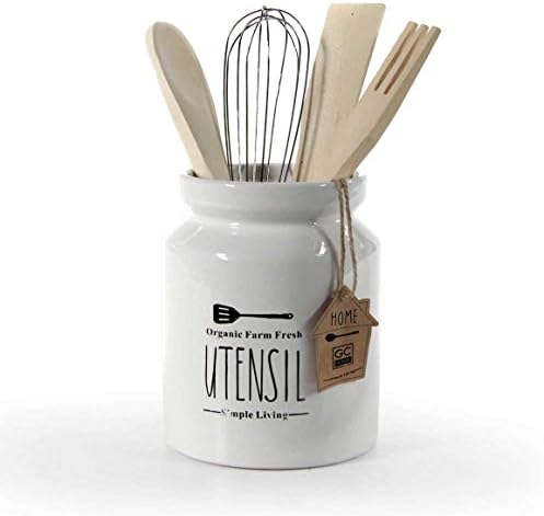 GICOS IMPORT EXPORT SRL Poggiamestoli Porta mestoli Utensili Cucina in Ceramica Home 12 * 12 * 15 cm 784835