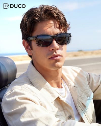 Image of DUCO Polarized Fitover Sunglasses UV400 Protection & HD for Unisex 8960