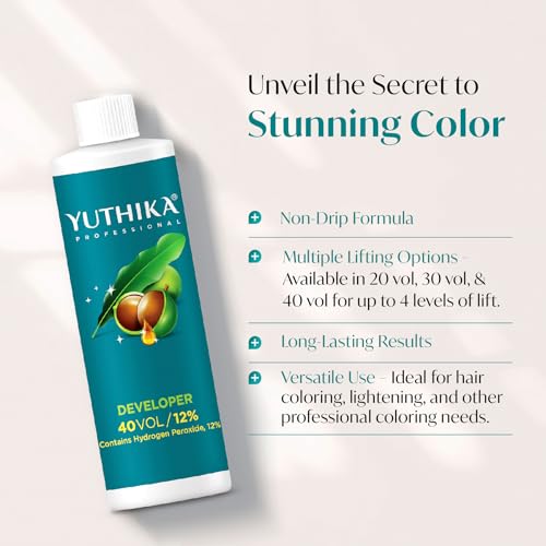 Image of Yuthika Professional Hair Developer 40 Volume (12%) Hair Color, 150ml - White
