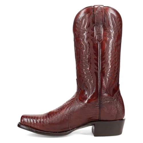 Dan Post Men's Ringold Lizard Embroidered Square Toe Pull on Western Boot3