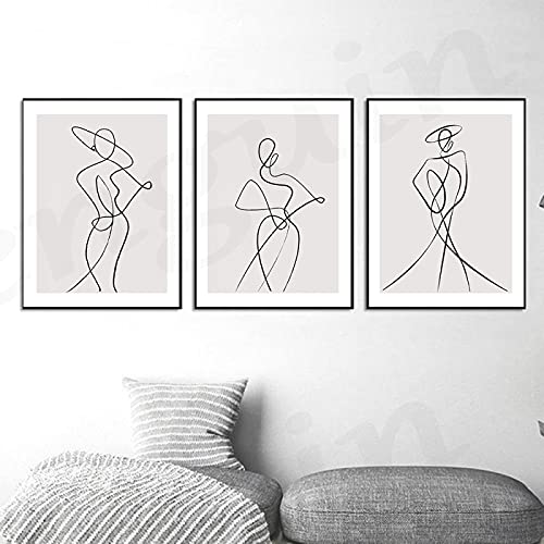 Impression sur toile abstraite de haute qualité 50x70cm, décoration murale épurée