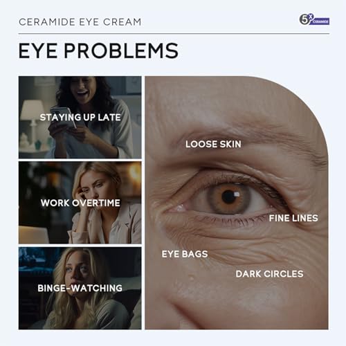 Eye Cream Anti Aging丨Hyaluronic Acid Eye Cream For Dark Circles And Puffy Eyes丨Caffeine Eye Cream For Wrinkles & Repair丨Under Eye Cream For Puffy Eyes, Reduce Fine Lines - Image 5