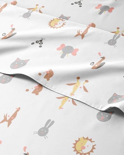 Image of Kids Full Size Animals Bed Sheets - 4 Piece Kids Animals Sheet Set