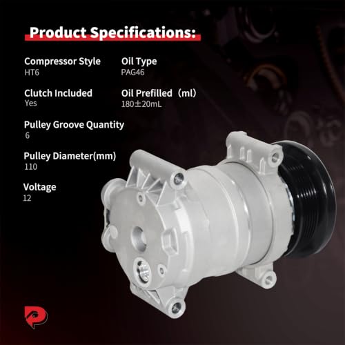 Image of PHOBOOS A /C Compressor with Clutch Compatible with Chevrolet & GMC
