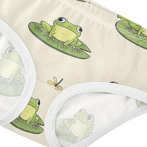 Cotton Toddlers Underwear Floral Cartoon Cartoon Green Frogs Summer Panties for Girl Animals Kids Briefs Undies 2t4