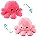 Flip Octopus, Oktopus Plüsch Wenden, Reversible Octopus Plüschtier für Kinder/Jungen/Mädchen/Freunde(Rosa/Rosarot)